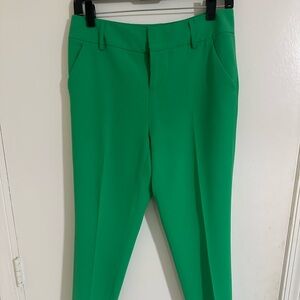 Alice + Olivia Emerald Green Cropped Ankle Pants